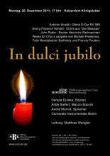 Plakat Dom Königslutter 26. Dezember 2011 "In dulci Jubilo"
